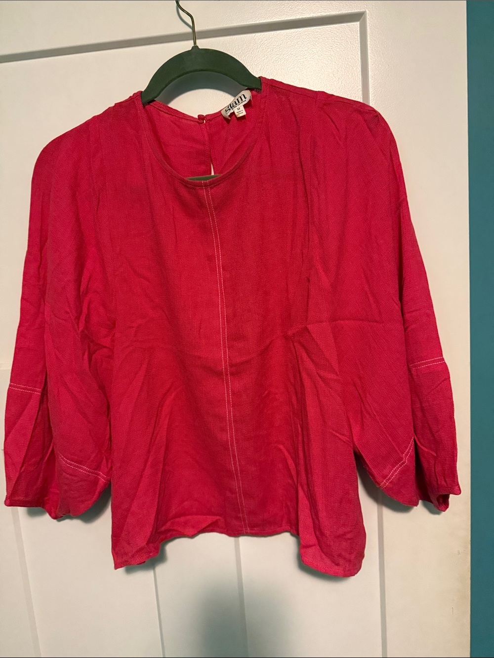 glam coral Lightweight 3/4 Sleeve Blouse